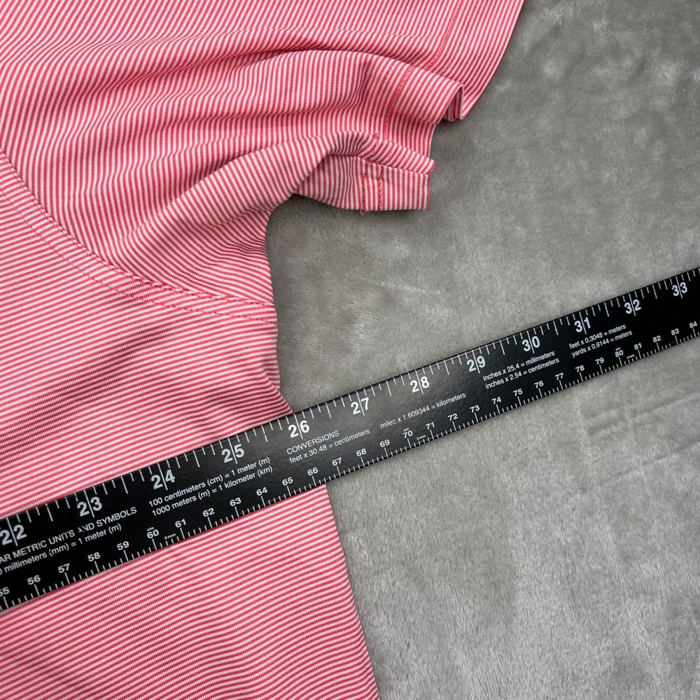 Callaway Golf Polo Shirt Mens 2XL Pink Striped Opti-Dri Performance Stretch - Picture 9 of 10